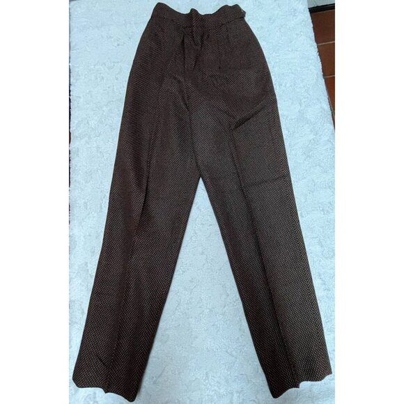 Vintage Spitalnick & Co. High Waisted Straight Trouser Pants Size 4 Brown Casual - Picture 1 of 9